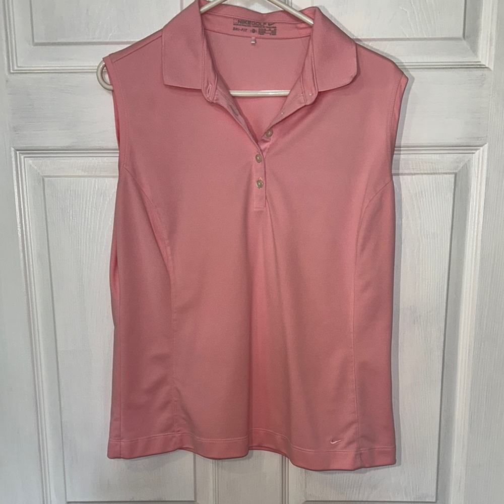Nike Pink Sleeveless XL Polo Tank